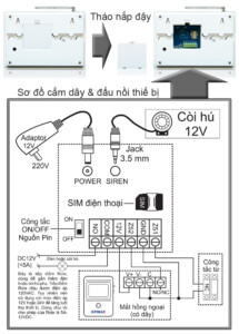 Ket Noi Chống trộm dùng sim Komax KM-901G