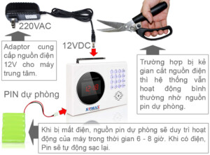 Pin Chống trộm dùng sim Komax KM-901G