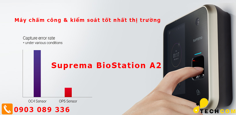 máy chấm công vân tay Suprema 