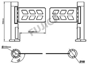 So Do Cổng an ninh  Swing Barrier FJC-Z2148L