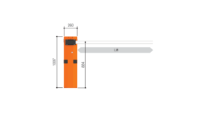 Kich Thuoc Cổng Barrier tự động Came G4000