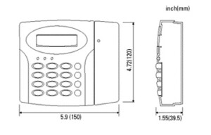 Kich Thuoc Đầu đọc kiểm soát IDTECK IP-505R