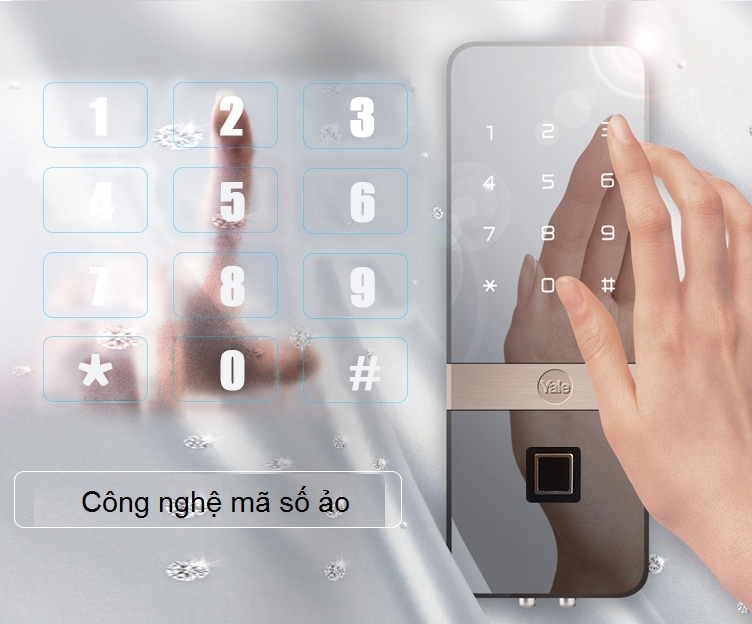 Khóa cửa kính vân tay YDG 413