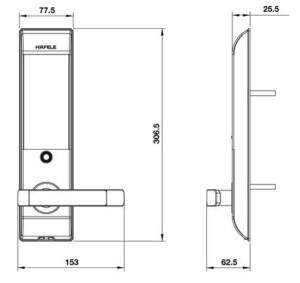 Kich Thuoc Khóa cửa điện tử Hafele EL7500-TC