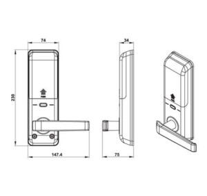 Kich Thuoc Khóa cửa điện tử Hafele EL7000-TC