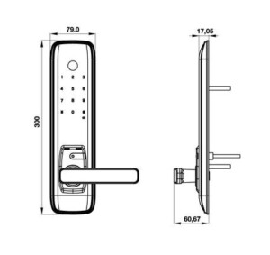 Kich Thuoc Khóa cửa điện tử Hafele EL7800-TCS