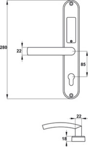 Kich Thuoc Khóa cửa điện tử Hafele EL6500-TCS