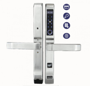 Khóa cửa nhôm kính Akita Silver