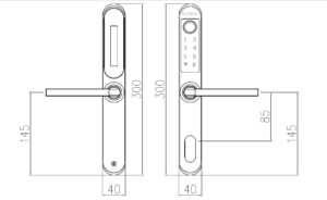 Kich Thuoc Khóa cửa điện tử Kadol KD-800