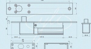 Kich Thuoc Khoá chốt rơi Yli YB-300