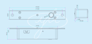 Kich Thuoc Khoá chốt rơi Yli YB-200(LED)