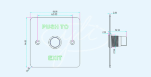 Kich Thuoc Nút bấm mở cửa Yli PBK-814C