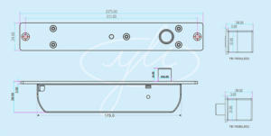Kich Thuoc Khoá chốt rơi Yli YB-700B(LED)