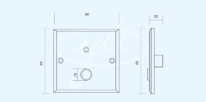 Kich Thuoc Khoá điện dùng chìa cơ YKS-850LM