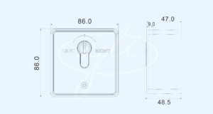 Kich Thuoc Khoá điện dùng chìa cơ YKS-851EN