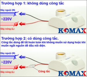 Cach Dau DayĐui đèn cảm ứng Komax KM-S15