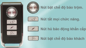 Chuc Nang Remote Báo trộm không dây Komax KM-T45C
