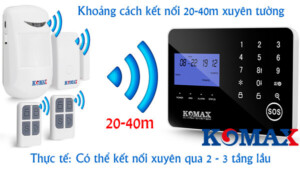 Khoang Cach Ket Noi Thiết bị báo trộm Komax KM-998GS