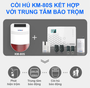 Ket Noi Còi hú không dây Komax KM-80S