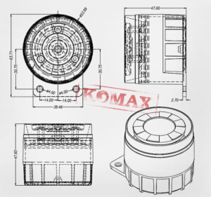 Thong So Còi hú báo động Komax KM-A08L