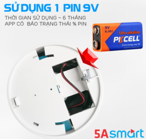 Pin Báo khói qua điện thoại 5A-SM01