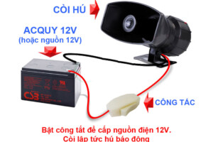 Tinh Nang Còi hú báo động Komax KM-DC100W