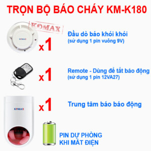Tron Bo Bộ báo cháy không dây KM-K180